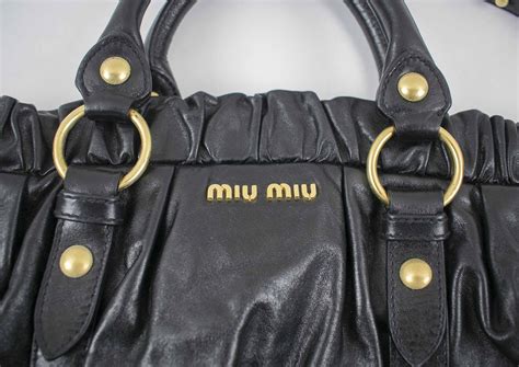 miu miu black leather handbag|miu handbags outlet cheap.